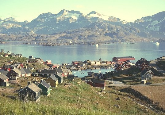 The village of Tasiilaq in East Greenland