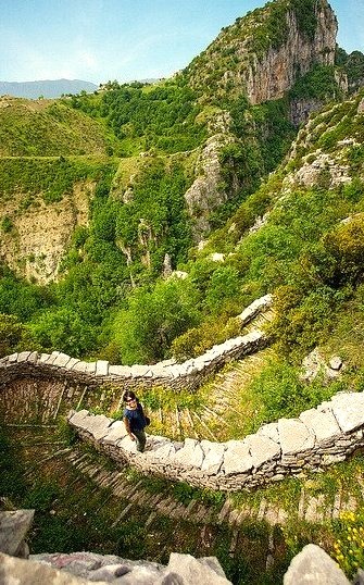 Vradeto Steps in the Vikos-Aoos National Park, Greece