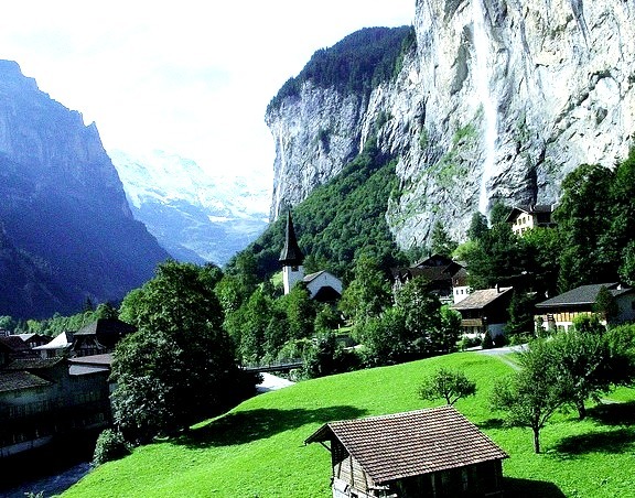 Summertime in Lauterbrunnen valley, Bern Canton, Switzerland