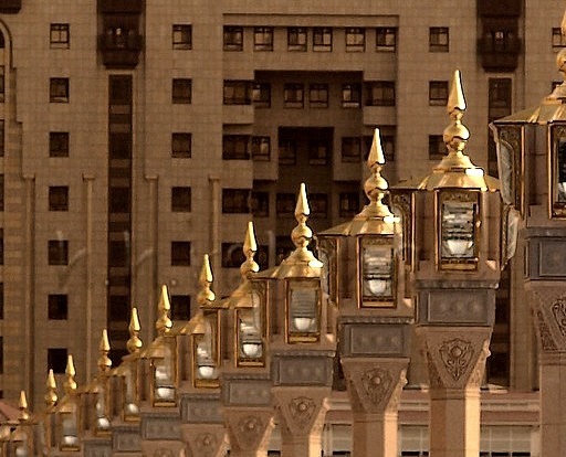Lanterns at Masjid Al Nabawi in Madinah, Saudi Arabia