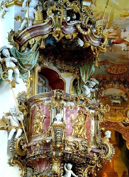 The splendor of Rococo architecture, Wies Church, Germany