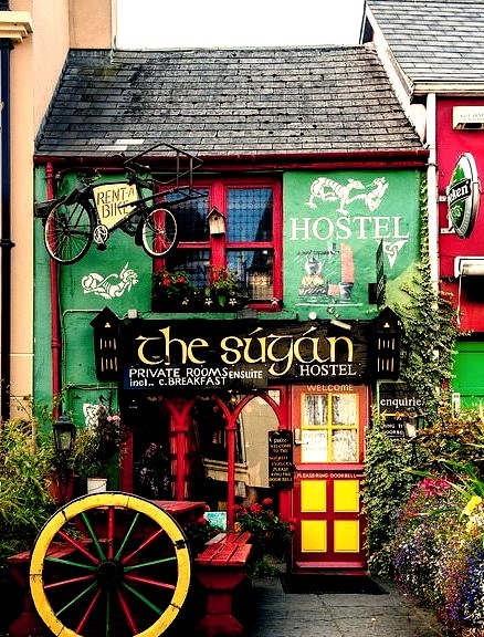 Colorful hostel in Killarney, Ireland