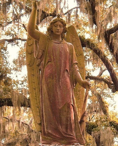 Angel in the moss, Bonaventure Cemetry in Savannah, USA