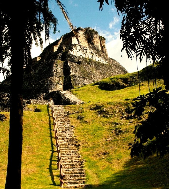 El Castillo mayan pyramid at Xunantunich in western Belize