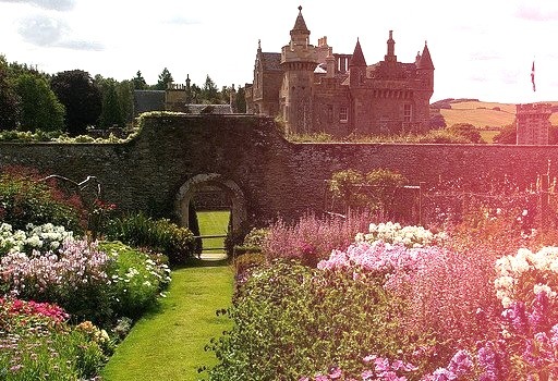 In the gardens of Abbotsford House near Melrose, Scotland